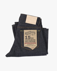 Railcar Fine Goods Rebels Straight Leg Mens Jeans - X100 15oz Japanese Dark Indigo Selvedge | Railcar Fine Goods Jeans | JEANSTORE