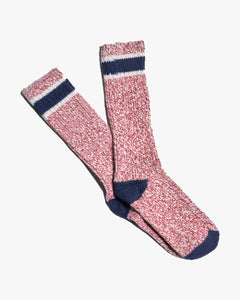 Red Wing 97649 Striped Ragg Wool Socks - Red / Navy