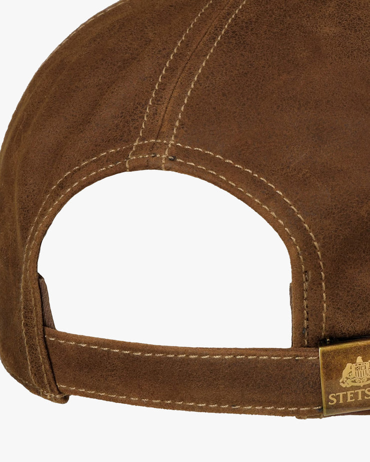 Stetson Cotton Linen Stripe Trucker Cap - Brown / Olive Stripe