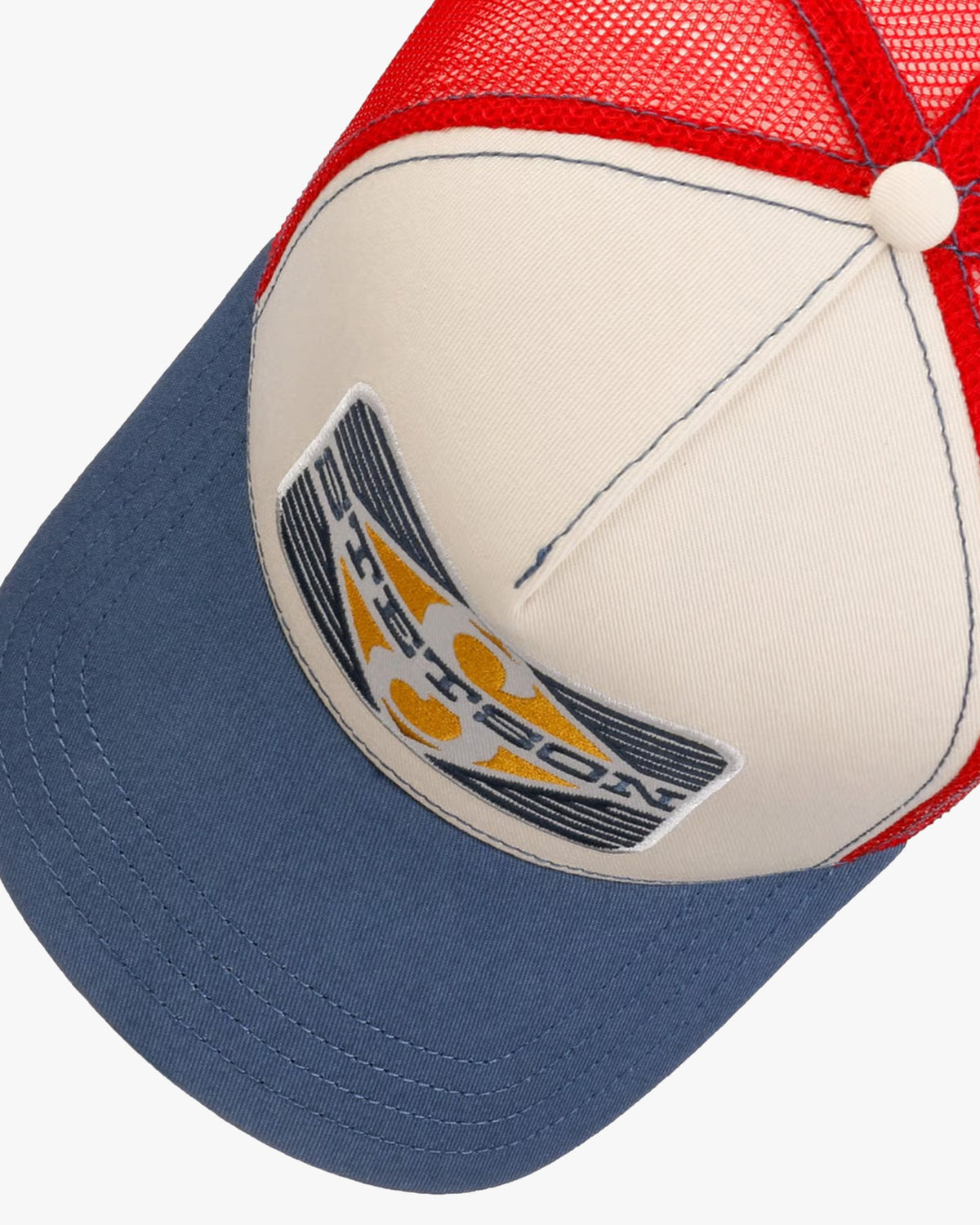 Stetson Rhombus Trucker Cap - Denim / Ecru | Stetson Hats | JEANSTORE