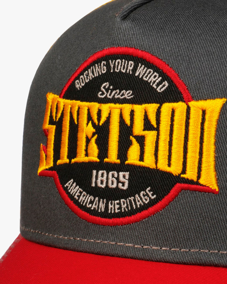Stetson Rocking Your World Trucker Cap - Red / Grey