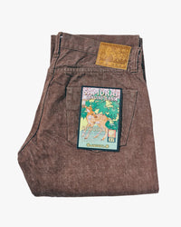 Samurai Jeans S0150BRX Regular Straight 15oz Selvedge Mens Jeans - Kanoko Brown