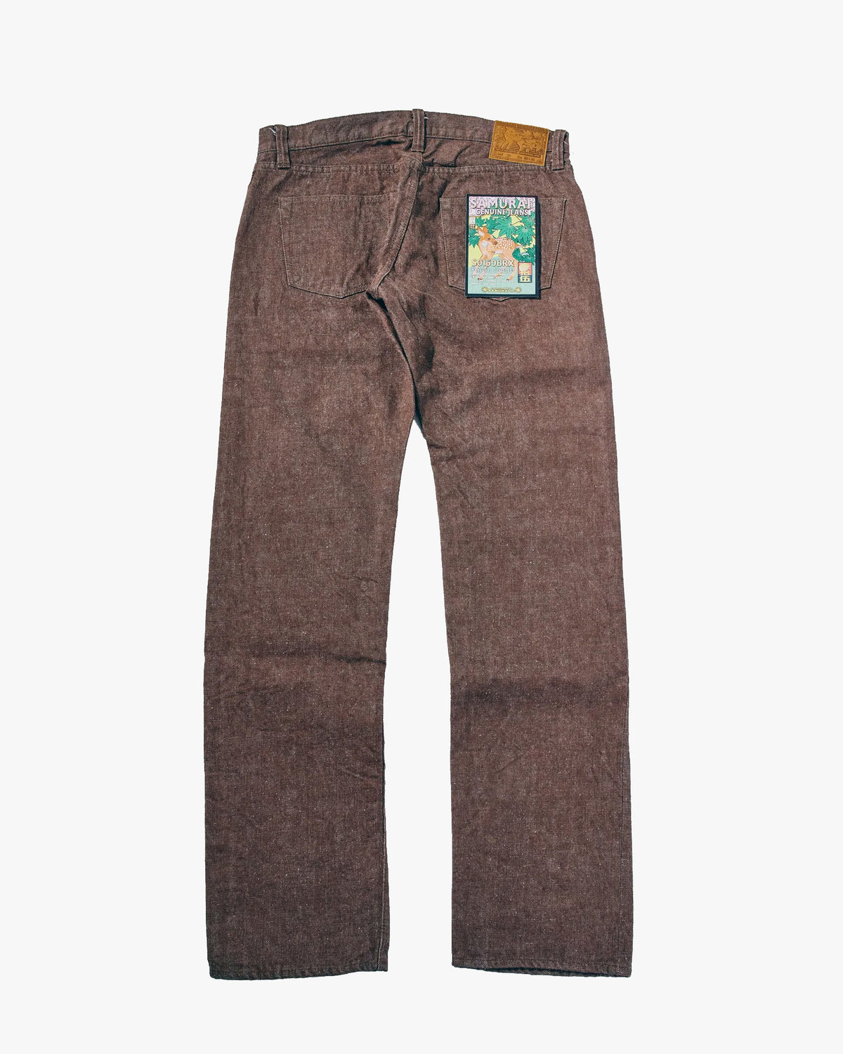Samurai Jeans S0150BRX Regular Straight 15oz Selvedge Mens Jeans - Kanoko Brown