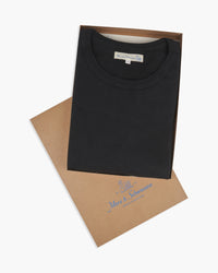Merz b. Schwanen 2S14 10.7oz Relaxed Fit Loopwheeled Heavy Tee - Charcoal | Merz b. Schwanen T Shirts | JEANSTORE