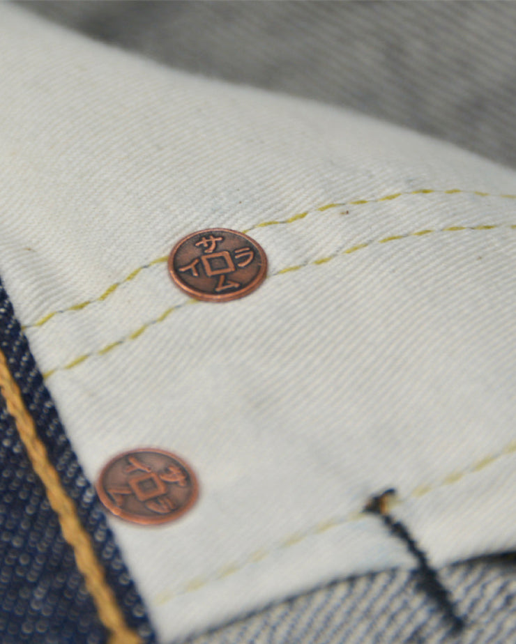Samurai Jeans S510HX '47 Regular Straight Otokogi 15oz Selvedge Jeans - Indigo Onewash