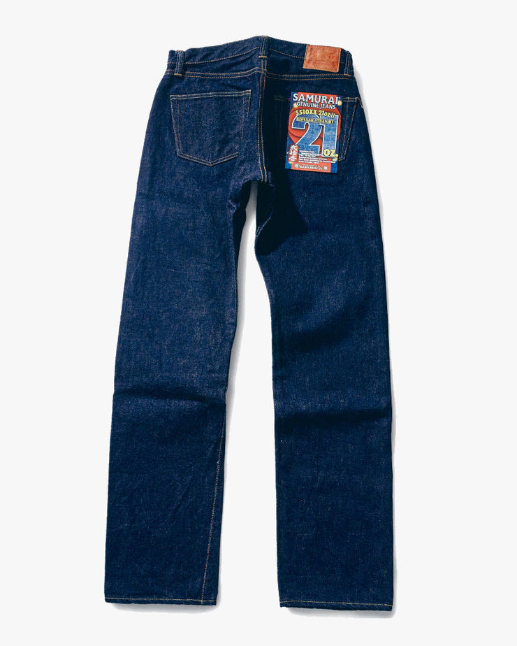 Samurai Jeans S510XX21ozII Regular Straight 21oz Cho-Kiwami Selvedge Jeans - Indigo Onewash