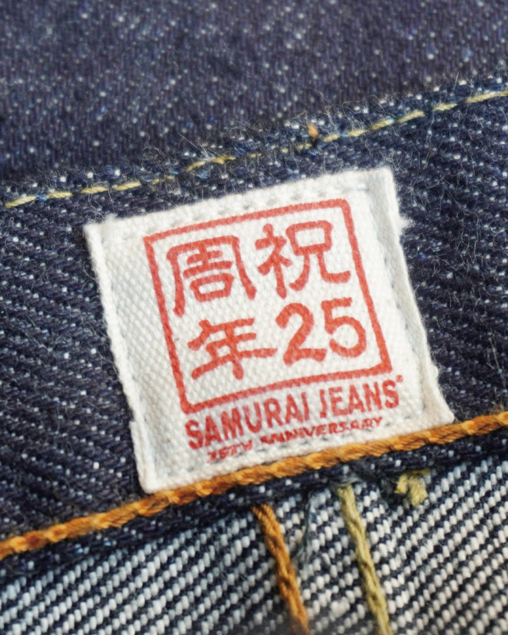 Samurai Jeans S510XX25ozGA-25th 'Ganryu-Jima' Regular Straight 25oz Selvedge Jeans - Indigo Onewash
