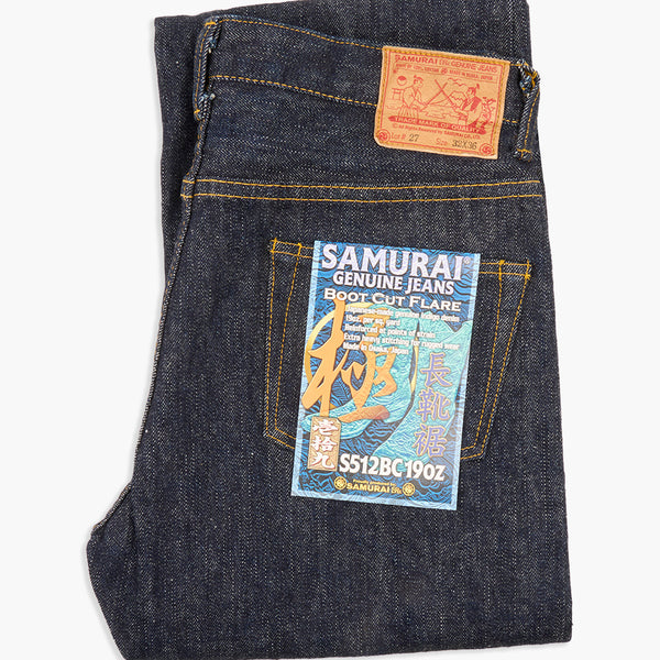 Samurai Jeans S512BC19oz 'Kiwami' Slim Fit Bootcut Selvedge Jeans - Indigo Onewash | Samurai Jeans Jeans | JEANSTORE