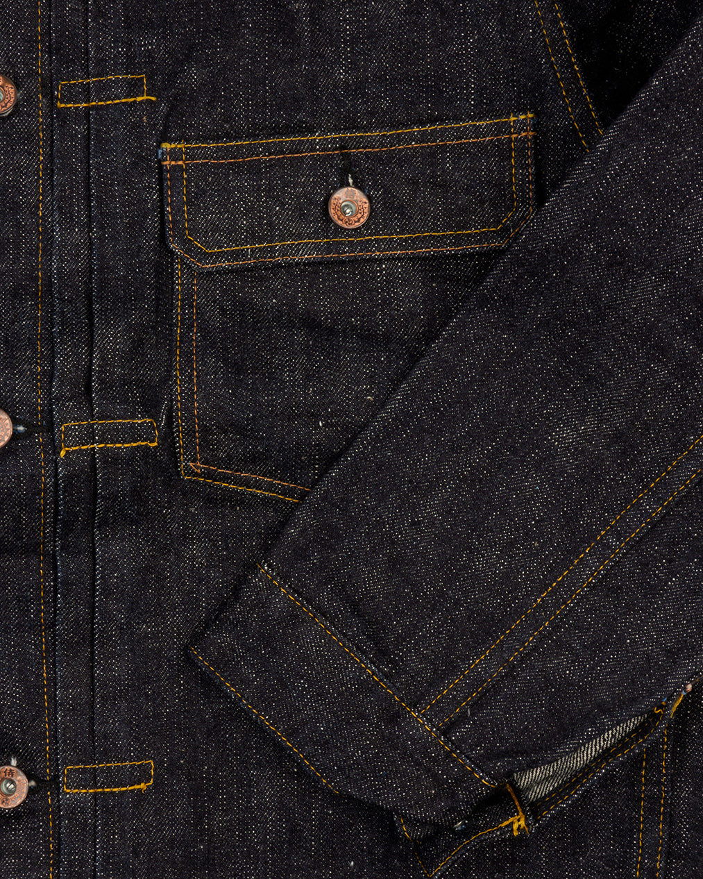 Samurai Jeans S556VX 'Zero+' 17oz Type I Selvedge Denim Jacket - Indigo Onewash | Samurai Jeans Jackets & Coats | JEANSTORE