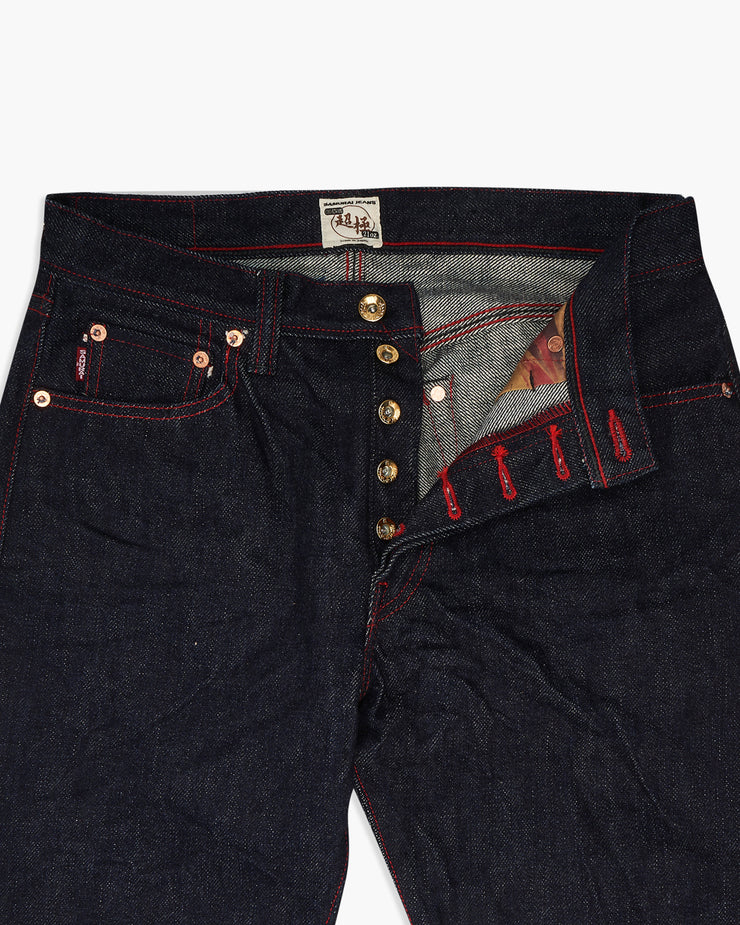 Samurai Jeans S710XX21oz-SY 'Yukimura' Special Edition Slim Straight 21oz Selvedge Jeans - Indigo Onewash