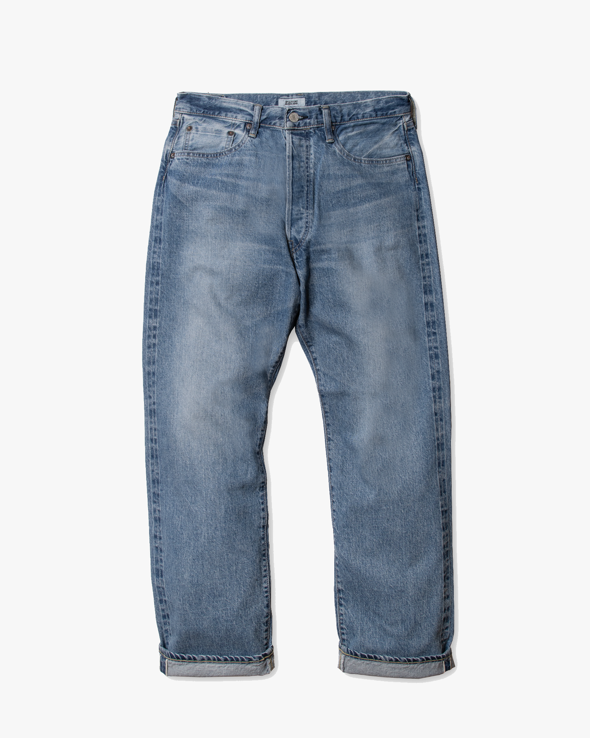 Spellbound 50001 40-701C 12oz Regular Straight Selvedge Mens Jeans - Light Used Indigo