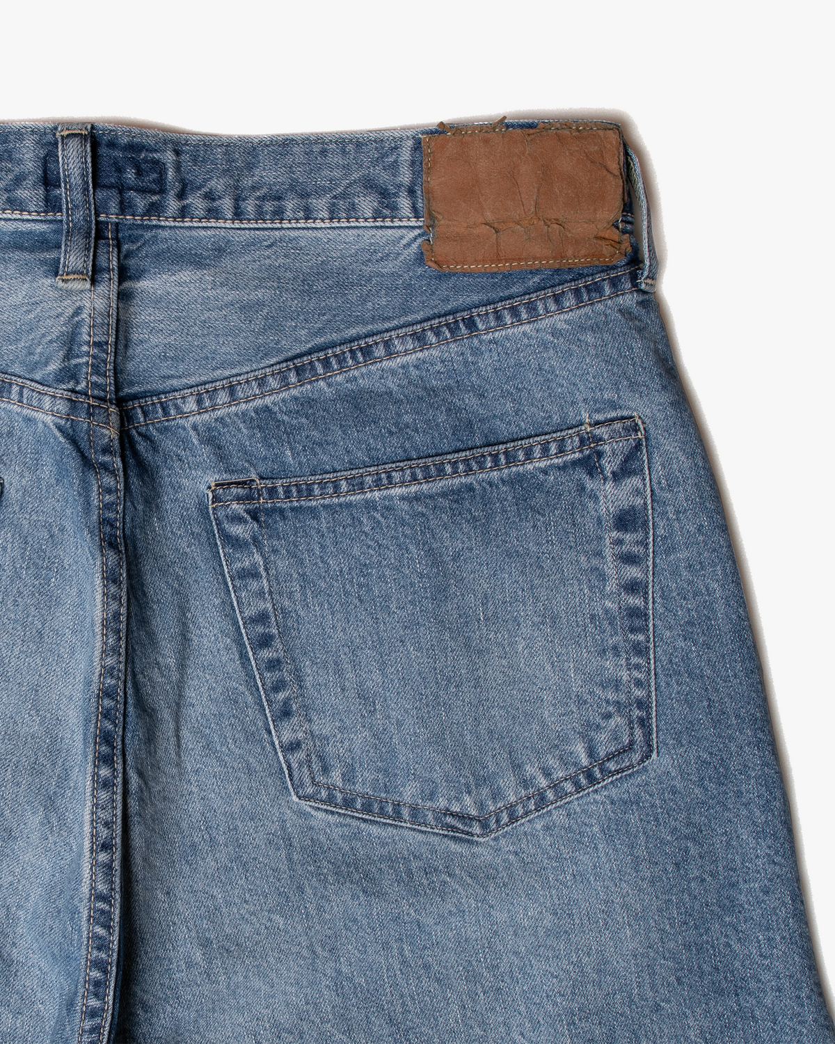 Spellbound 50001 40-701C 12oz Regular Straight Selvedge Mens Jeans - Light Used Indigo