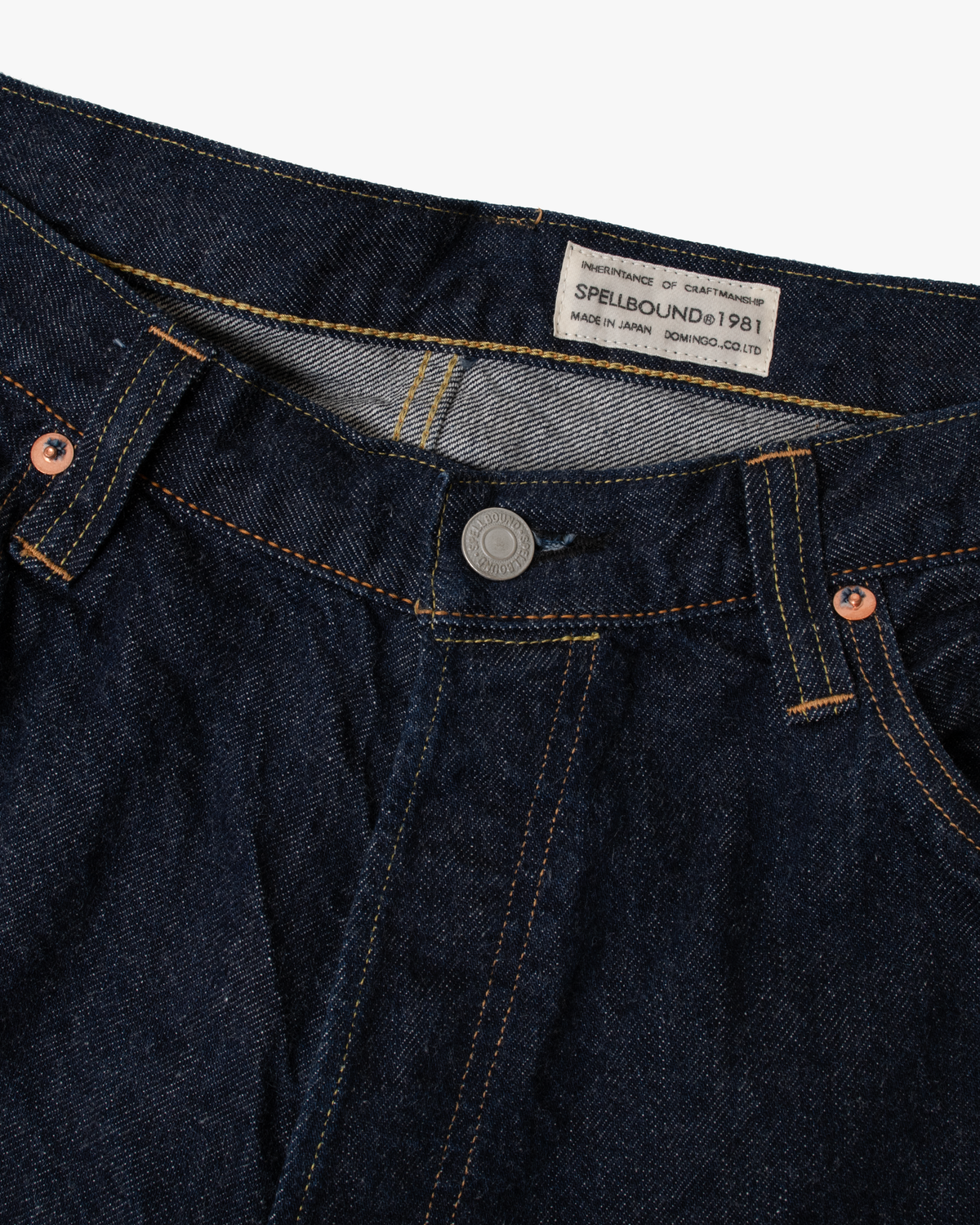 Spellbound 50002 40-702C 12oz Wide Tapered Selvedge Mens Jeans - Onewash Indigo