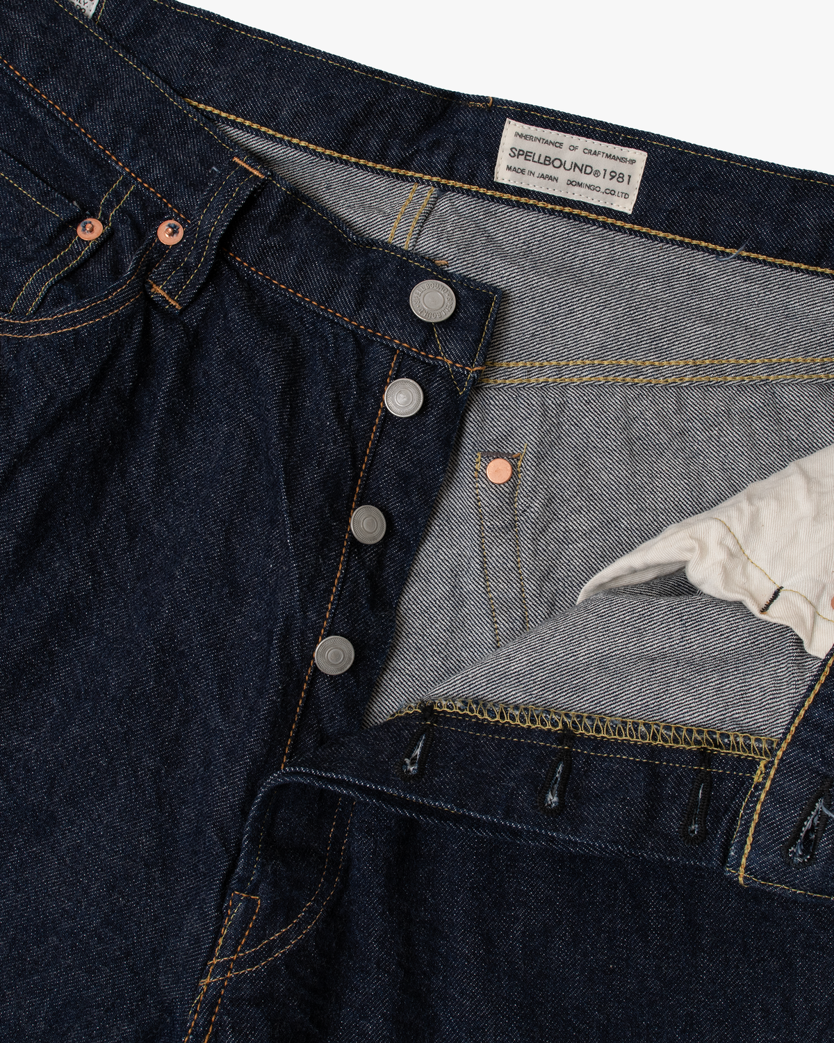 Spellbound 50002 40-702C 12oz Wide Tapered Selvedge Mens Jeans - Onewash Indigo