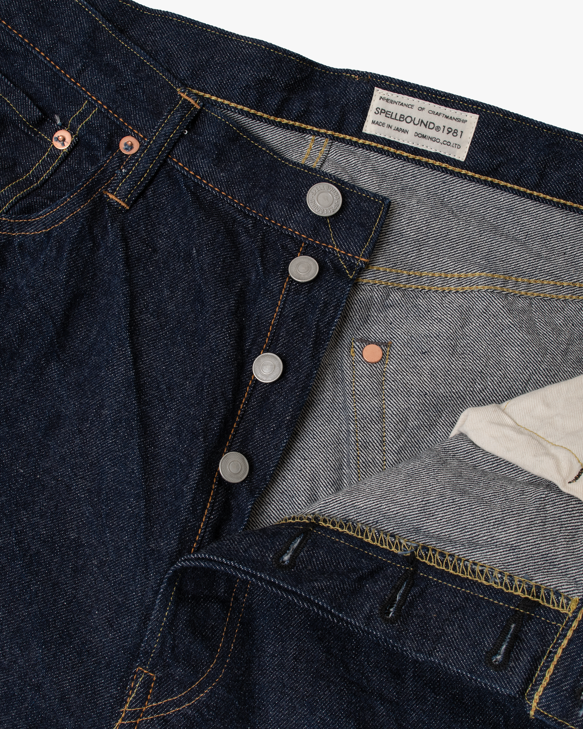 Spellbound 50001 40-700C 12oz Regular Straight Selvedge Mens Jeans - Onewash Indigo