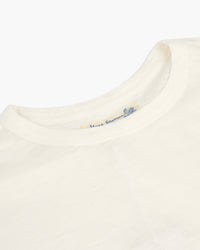 Merz b. Schwanen SCT04 4.9oz Pima Slub Cotton Relaxed Tee - White | Merz b. Schwanen T Shirts | JEANSTORE