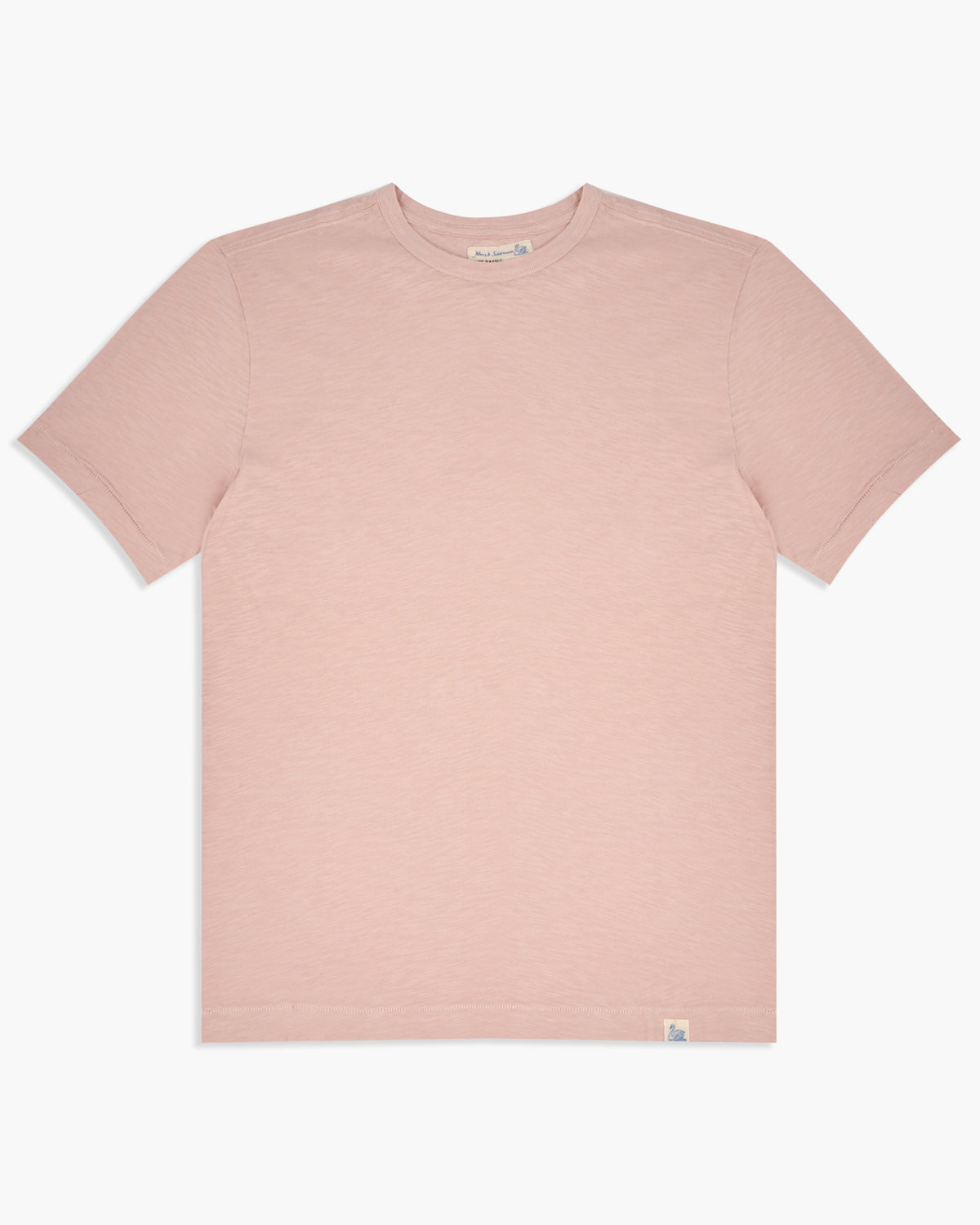 Merz b. Schwanen Good Basics SCT04 4.9oz Pima Slub Cotton Relaxed Tee - Dusted Pink | Merz b. Schwanen T Shirts | JEANSTORE