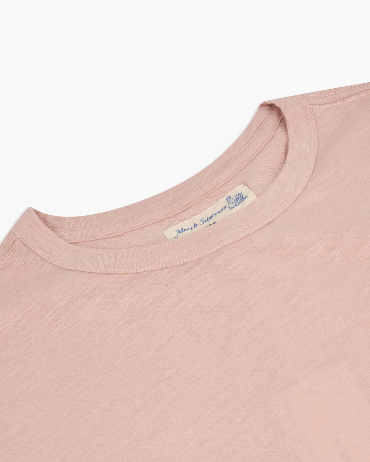 Merz b. Schwanen Good Basics SCT04 4.9oz Pima Slub Cotton Relaxed Tee - Dusted Pink | Merz b. Schwanen T Shirts | JEANSTORE