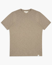 Merz b. Schwanen Good Basics SCT04 4.9oz Pima Slub Cotton Relaxed Tee - Vintage Army | Merz b. Schwanen T Shirts | JEANSTORE