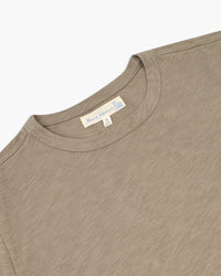 Merz b. Schwanen Good Basics SCT04 4.9oz Pima Slub Cotton Relaxed Tee - Vintage Army | Merz b. Schwanen T Shirts | JEANSTORE