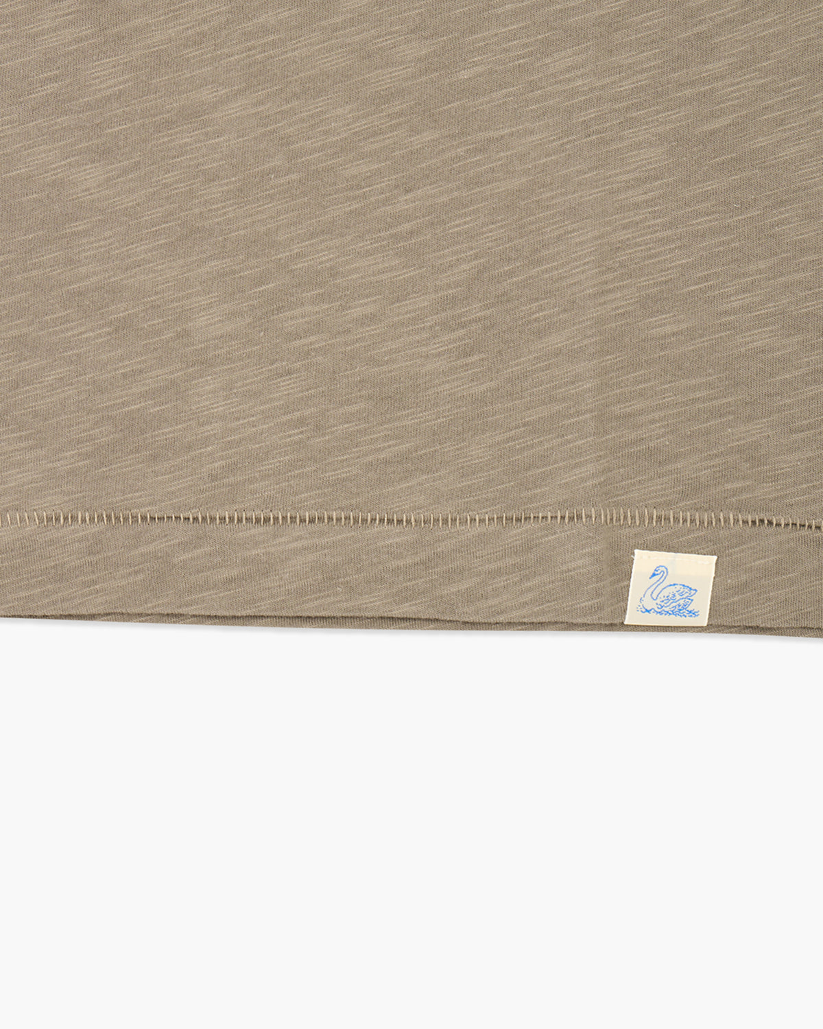 Merz b. Schwanen Good Basics SCT04 4.9oz Pima Slub Cotton Relaxed Tee - Vintage Army | Merz b. Schwanen T Shirts | JEANSTORE