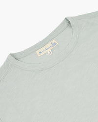 Merz b. Schwanen Good Basics SCT04 4.9oz Pima Slub Cotton Relaxed Tee - Ice | Merz b. Schwanen T Shirts | JEANSTORE