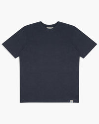 Merz b. Schwanen SCT04 4.9oz Pima Slub Cotton Relaxed Tee - Denim Blue | Merz b. Schwanen T Shirts | JEANSTORE