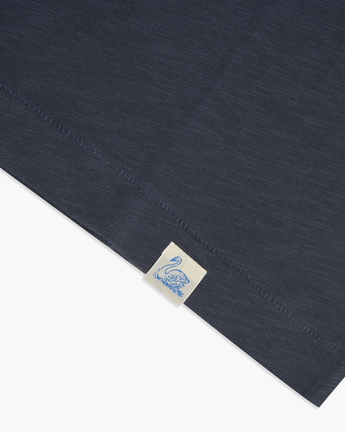 Merz b. Schwanen SCT04 4.9oz Pima Slub Cotton Relaxed Tee - Denim Blue | Merz b. Schwanen T Shirts | JEANSTORE