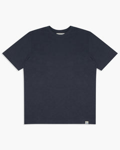 Merz b. Schwanen SCT04 4.9oz Pima Slub Cotton Relaxed Tee - Denim Blue