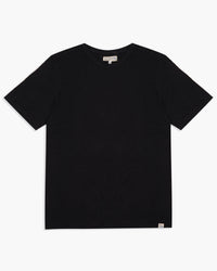 Merz b. Schwanen Good Basics SCT04 4.9oz Pima Slub Cotton Relaxed Tee - Deep Black | Merz b. Schwanen T Shirts | JEANSTORE