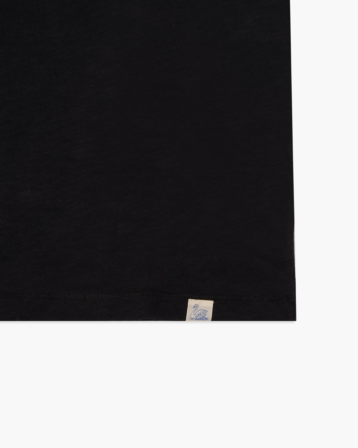 Merz b. Schwanen Good Basics SCT04 4.9oz Pima Slub Cotton Relaxed Tee - Deep Black | Merz b. Schwanen T Shirts | JEANSTORE