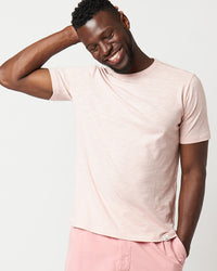 Merz b. Schwanen Good Basics SCT04 4.9oz Pima Slub Cotton Relaxed Tee - Dusted Pink | Merz b. Schwanen T Shirts | JEANSTORE