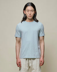 Merz b. Schwanen Good Basics SCT04 4.9oz Pima Slub Cotton Relaxed Tee - Ice | Merz b. Schwanen T Shirts | JEANSTORE