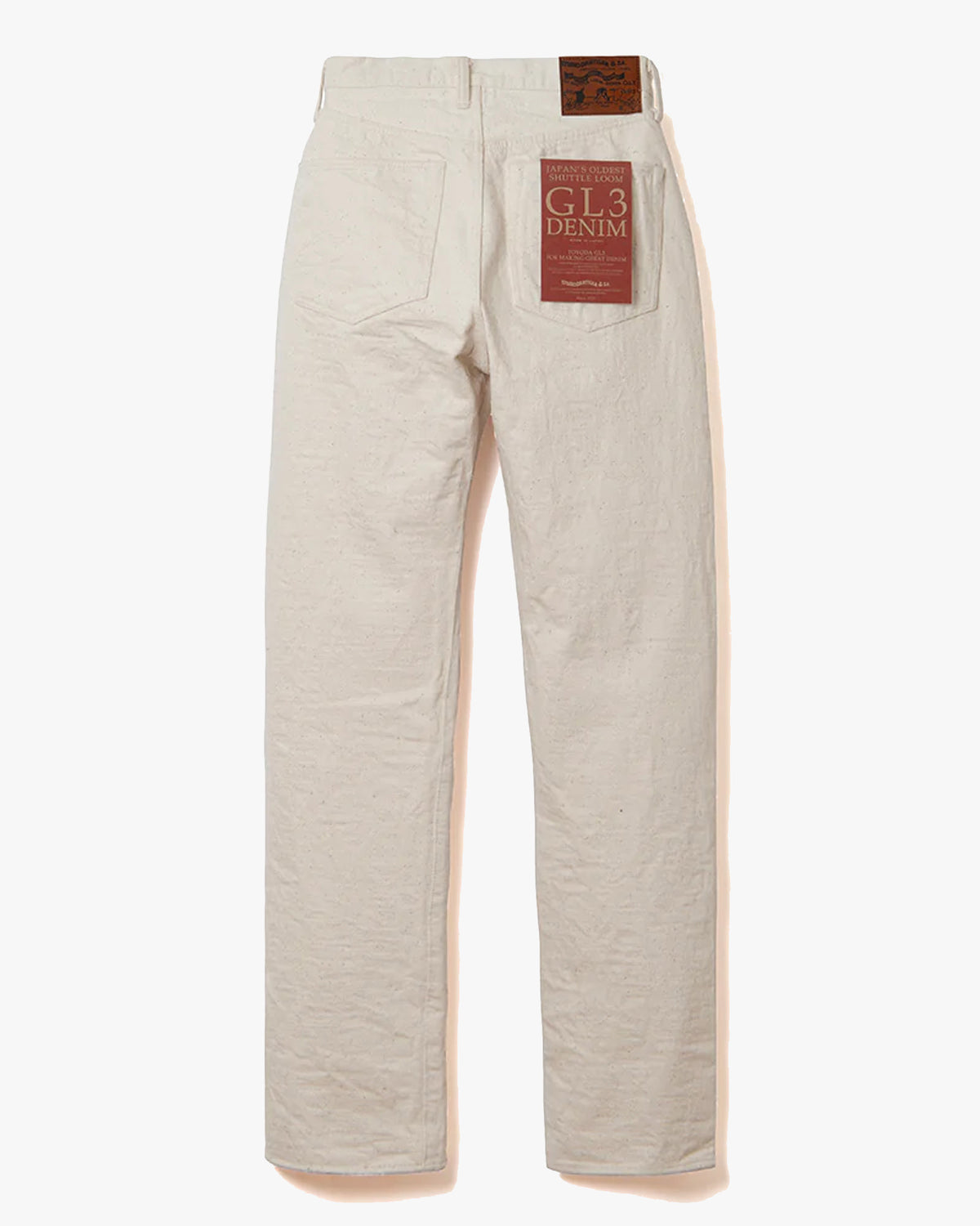 Studio D'Artisan SD-1001E 'GL3' 15oz Selvedge Regular Straight Mens Jeans - Ecru / Onewash
