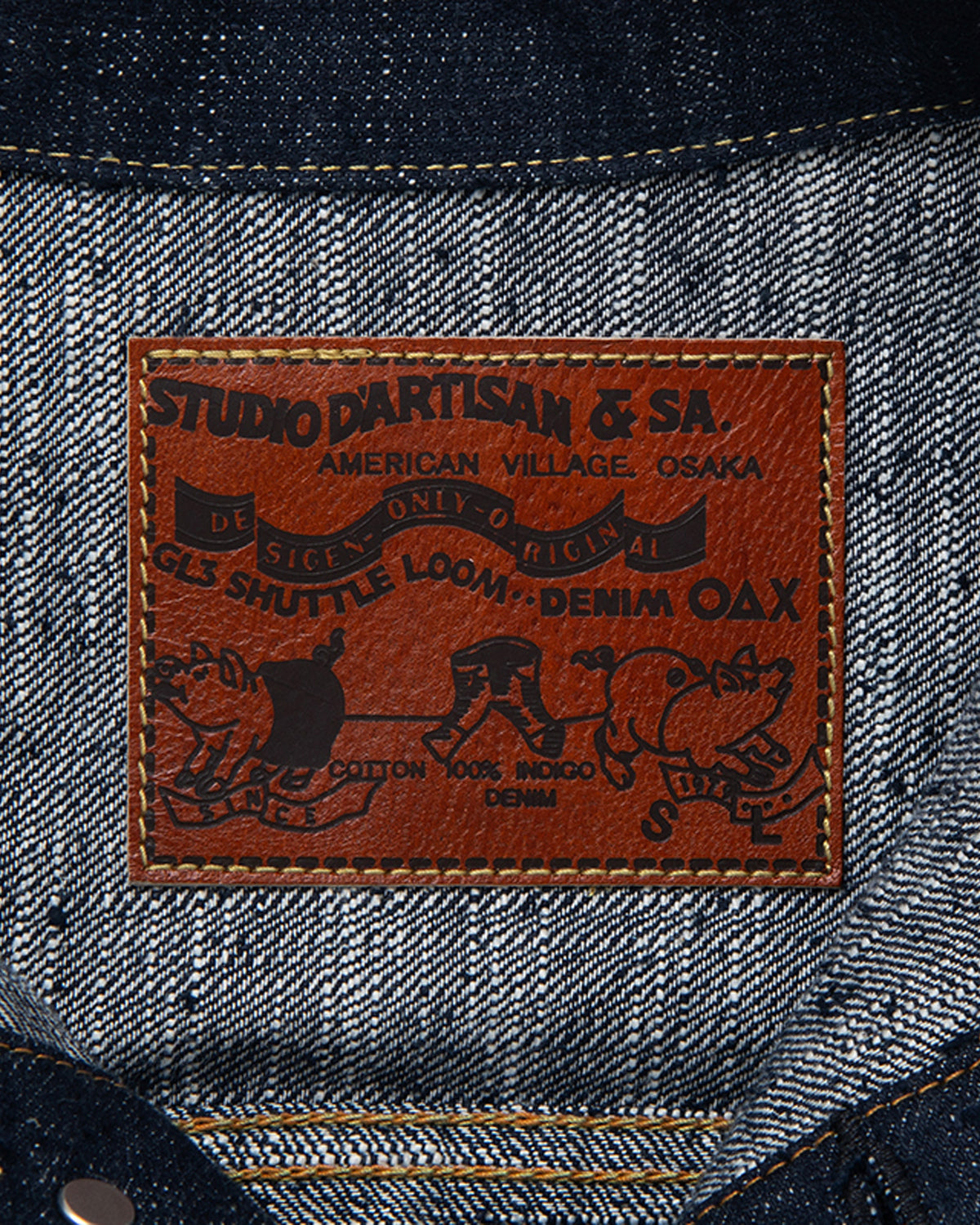 Studio D'Artisan SD-4102 'GL3' 15oz Selvedge Type II Denim Jacket - Onewash | Studio D'Artisan Jackets & Coats | JEANSTORE