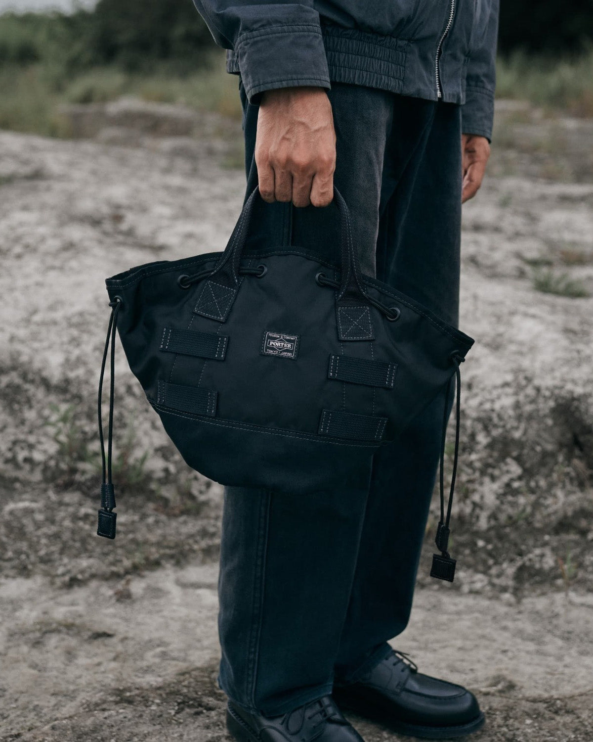 Porter-Yoshida & Co. All Scarf Tote Bag with Pouches - Black | Porter-Yoshida & Co. Bags | JEANSTORE
