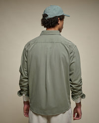 Merz b. Schwanen SHIRT01HB Herringbone L/S Shirt - Army