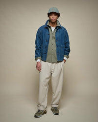 Merz b. Schwanen SHIRT01HB Herringbone L/S Shirt - Army