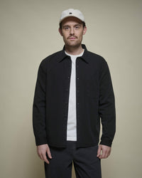 Merz b. Schwanen SHIRT01RT Cotton Twill L/S Shirt - Deep Black