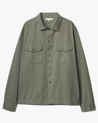 Merz b. Schwanen SHIRT06RT Workers Cotton Twill Shirt - Light Army