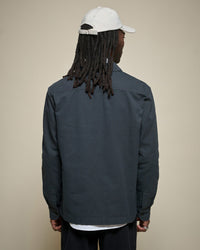 Merz b. Schwanen SHIRT06T Sturdy Workers Cotton Twill Shirt - Charcoal