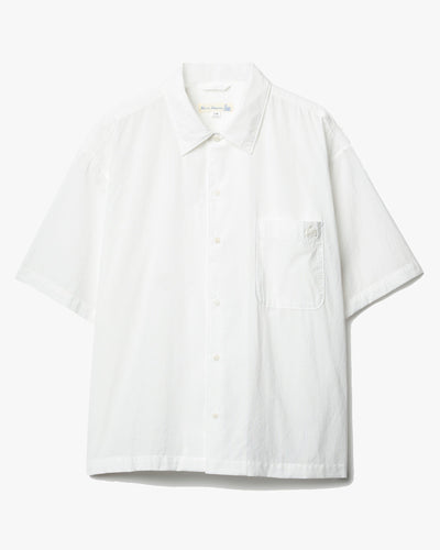 Merz b. Schwanen SHIRT09LP Lightweight Poplin S/S Shirt - White