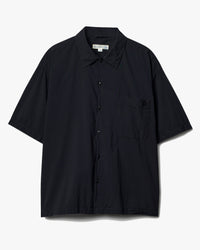 Merz b. Schwanen SHIRT09LP Lightweight Poplin S/S Shirt - Deep Black