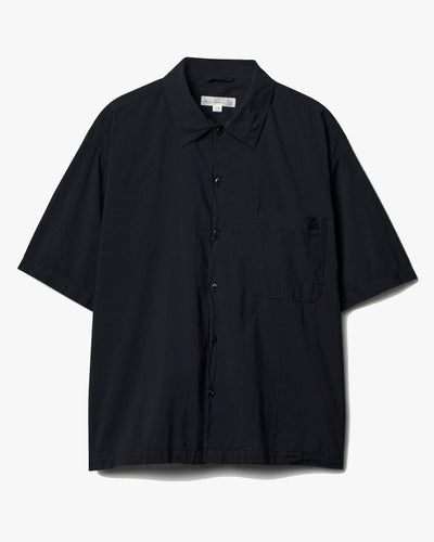 Merz b. Schwanen SHIRT09LP Lightweight Poplin S/S Shirt - Deep Black