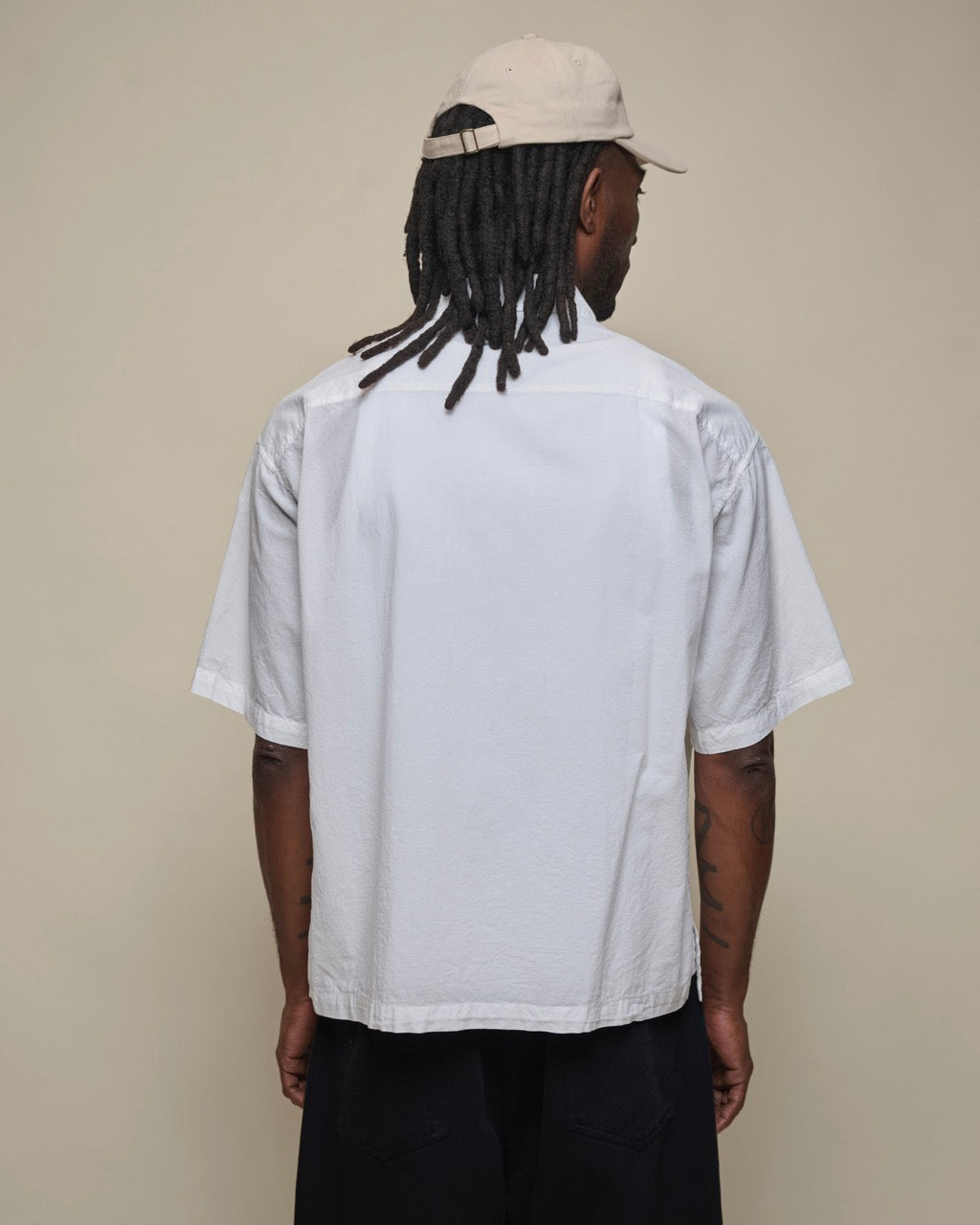 Merz b. Schwanen SHIRT09LP Lightweight Poplin S/S Shirt - White
