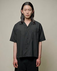 Merz b. Schwanen SHIRT09LP Lightweight Poplin S/S Shirt - Deep Black