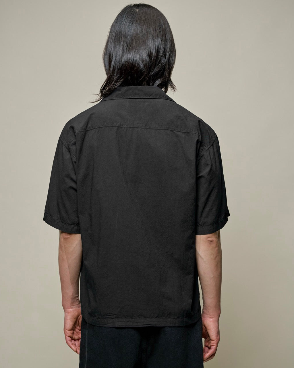 Merz b. Schwanen SHIRT09LP Lightweight Poplin S/S Shirt - Deep Black