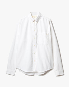 Merz b. Schwanen SHIRT19OX Button-Down Oxford Shirt - White