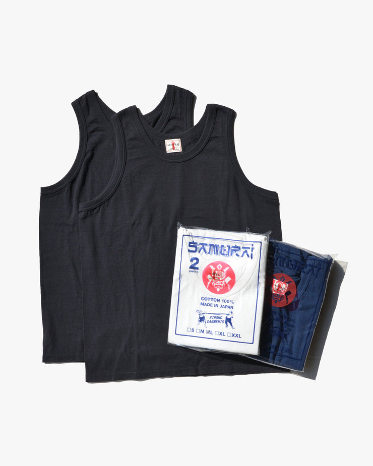 Samurai Jeans SJ2PST-TT 2-Pack Recycled Cotton Tanktops - Black