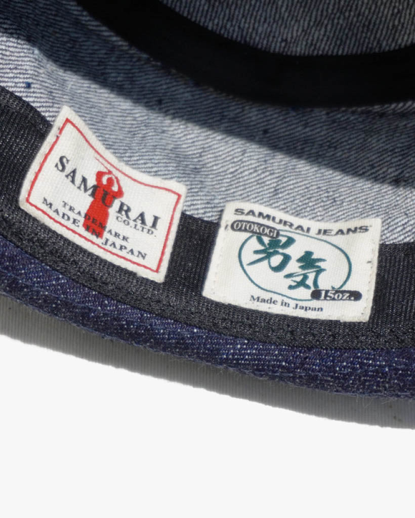 Samurai Jeans SJ401HT-15oz Pork Pie Hat - Indigo | Samurai Jeans Hats | JEANSTORE